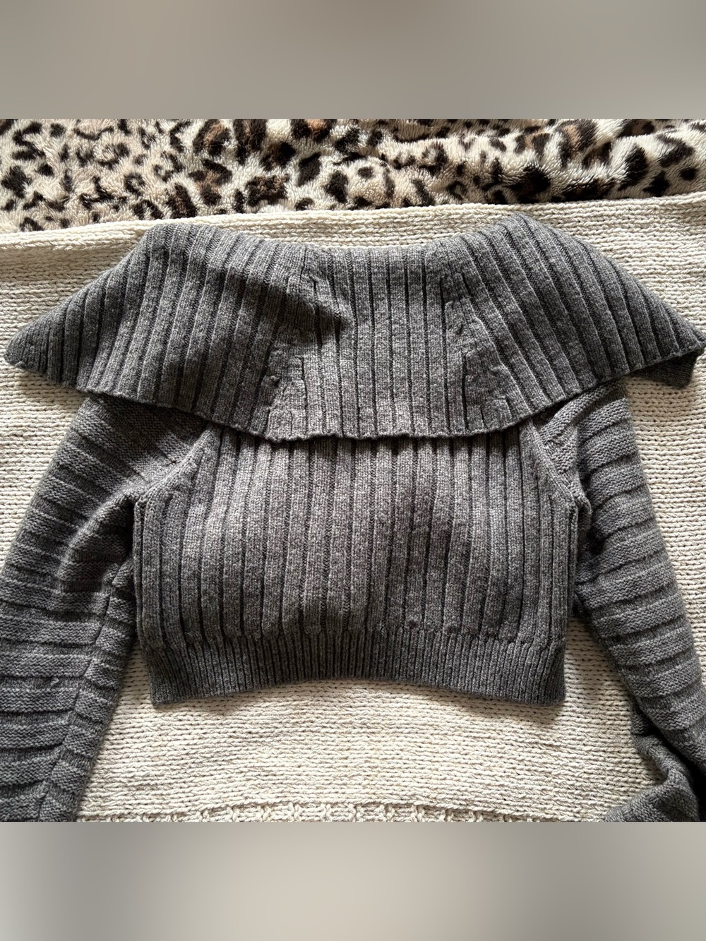 Juicy Couture Ribbed Collar Button-Up Sweater - Picture 3 of 5